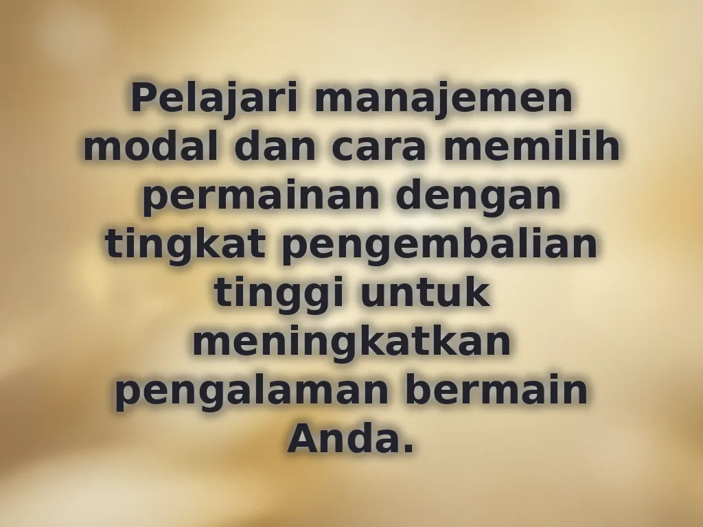 Pelajari manajemen modal