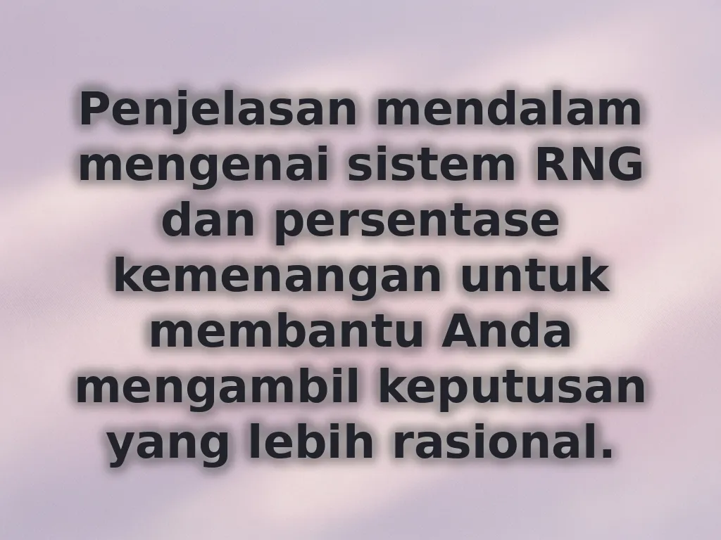 Penjelasan mendalam mengenai sistem RNG